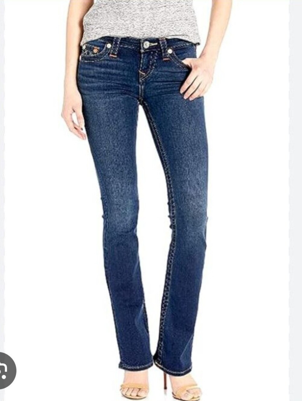 True Religion Vintage "Billy" Y2K low rise straight leg jeans Sz 28/33